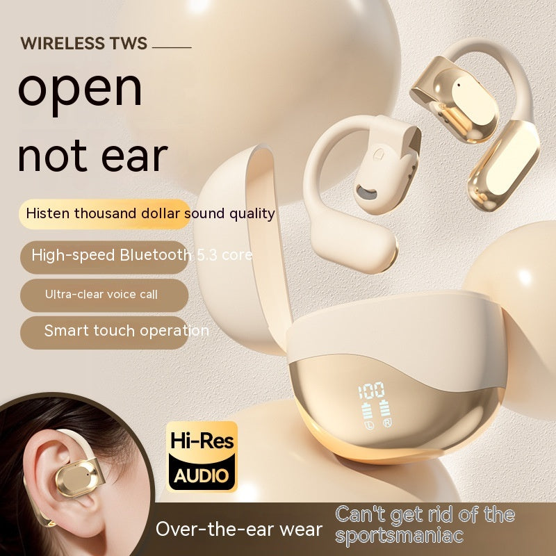 M62 Wireless Ear Hook Bluetooth Headset | Bone Conduction, 8H Battery, Noise Reduction & Breathing Light