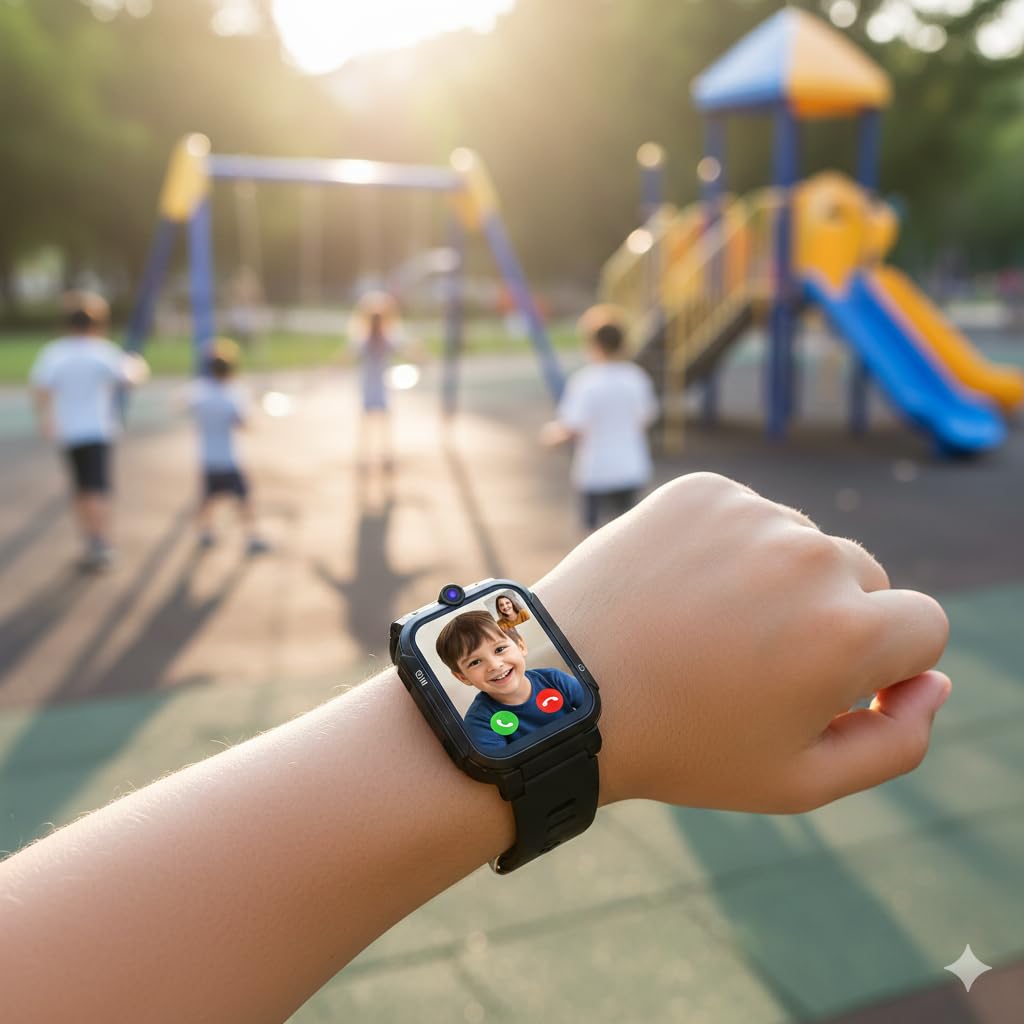 4G Kids Smartwatch | GPS Tracker, Video Call, Touch Screen & 26 Educational Games | Waterproof for Boys & Girls
