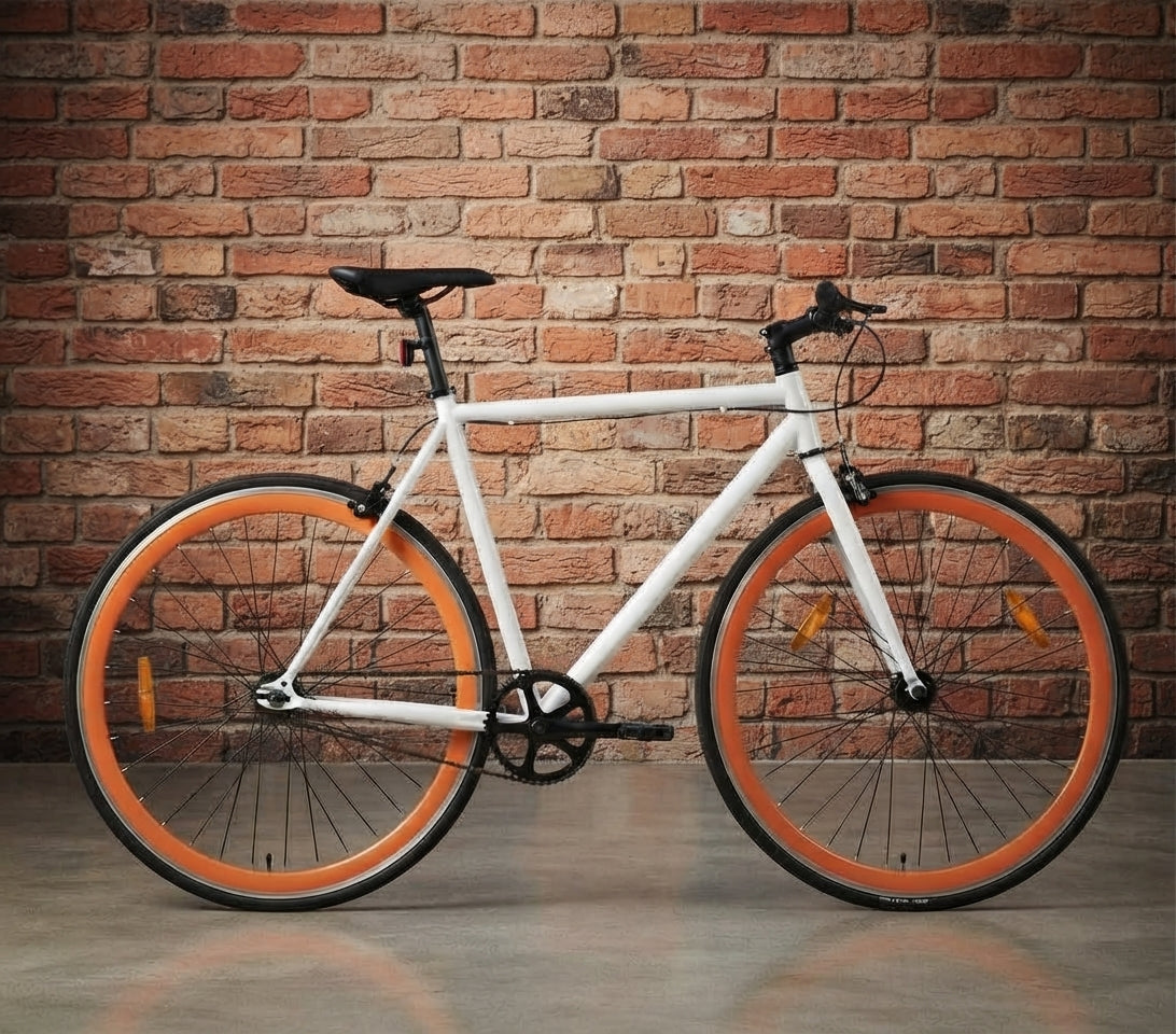 Fixie Fiets 28 inch – Fixed Gear Stadsfiets | Wit & Zwart