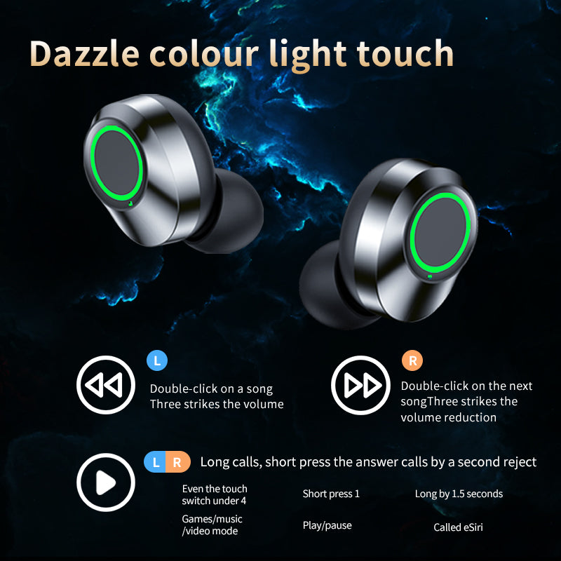 YD03 TWS Wireless Bluetooth 5.3 Earbuds | Smart Display & Breathing Light | Noise-Cancelling In-Ear Headset