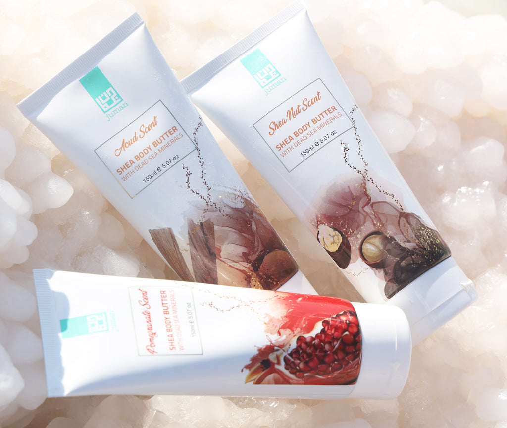 Juman Dead Sea – Shea Body Butter Granaatappel | Diepe Hydratatie met Dode Zee Mineralen