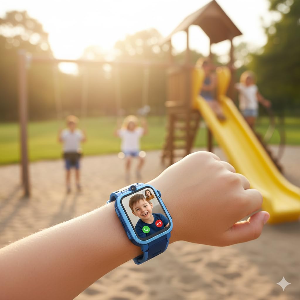 4G Kids Smartwatch | GPS Tracker, Video Call, Touch Screen & 26 Educational Games | Waterproof for Boys & Girls