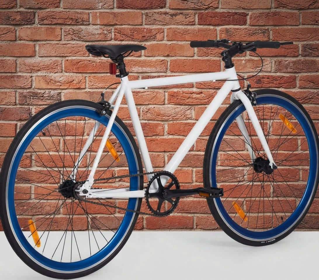 Fixie Fiets 28 inch – Fixed Gear Stadsfiets | Wit & Zwart