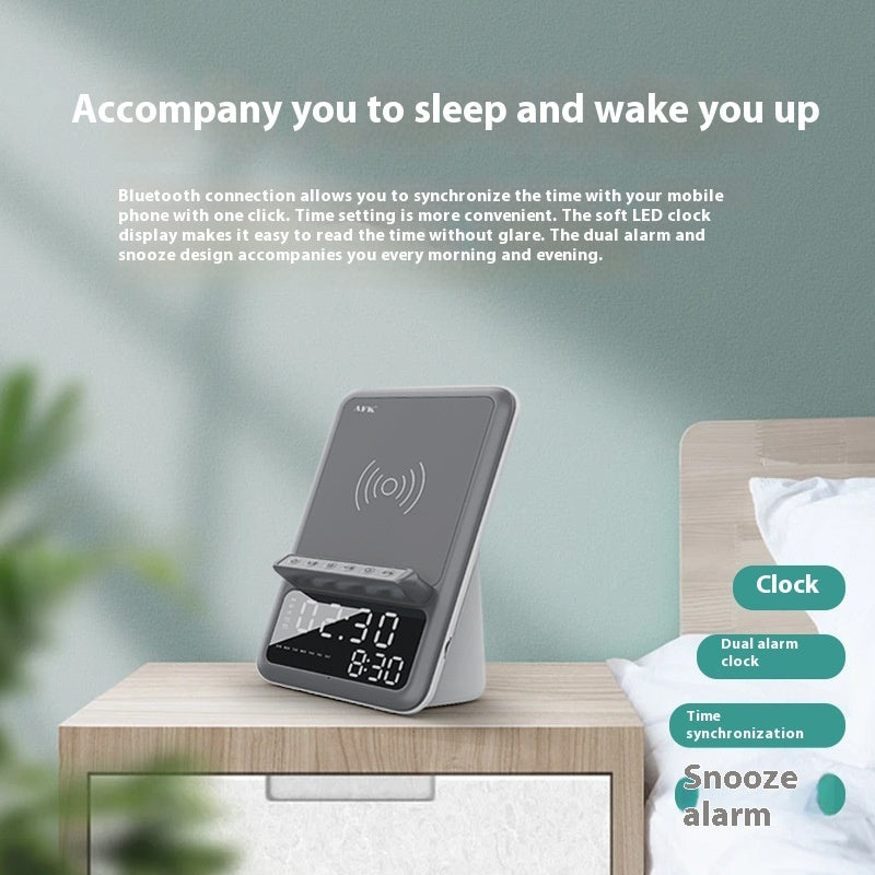 Creative Clock Wireless Charging Bluetooth Speaker