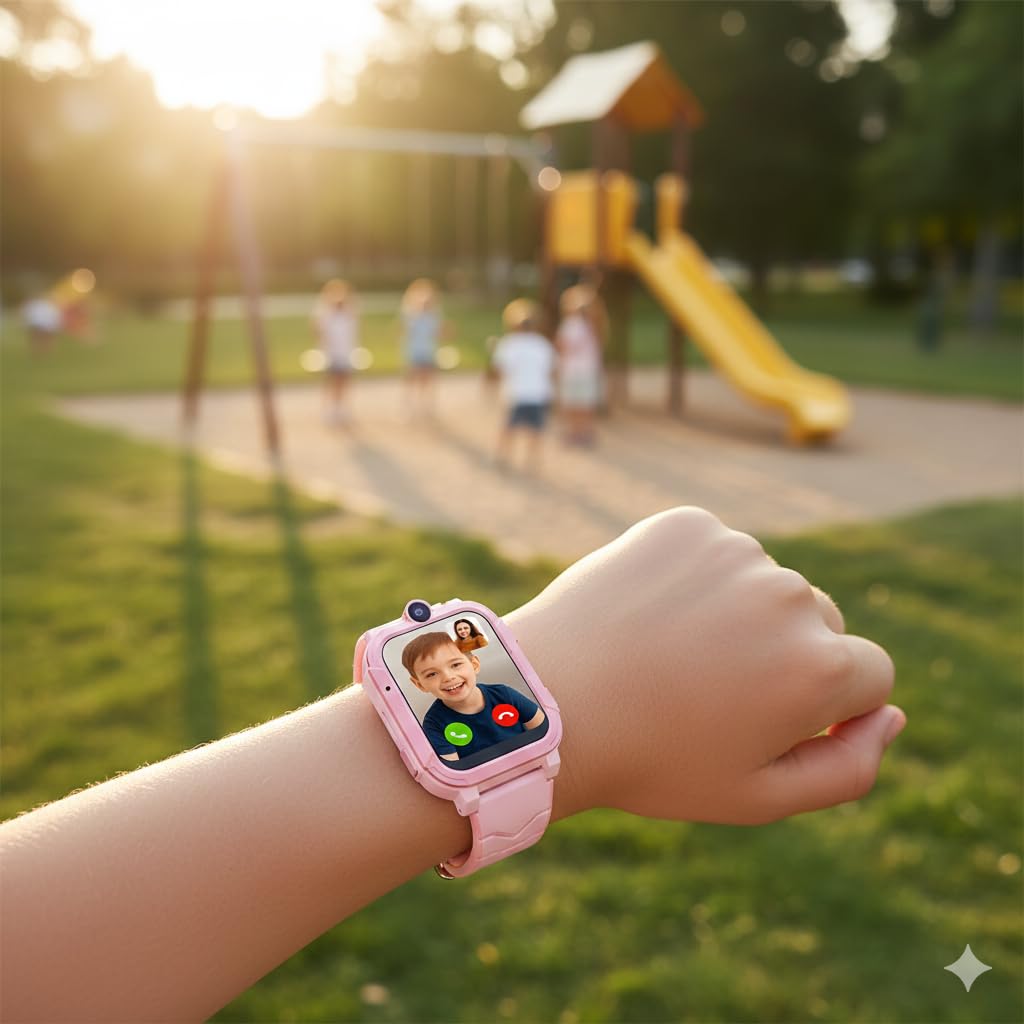 4G Kids Smartwatch | GPS Tracker, Video Call, Touch Screen & 26 Educational Games | Waterproof for Boys & Girls
