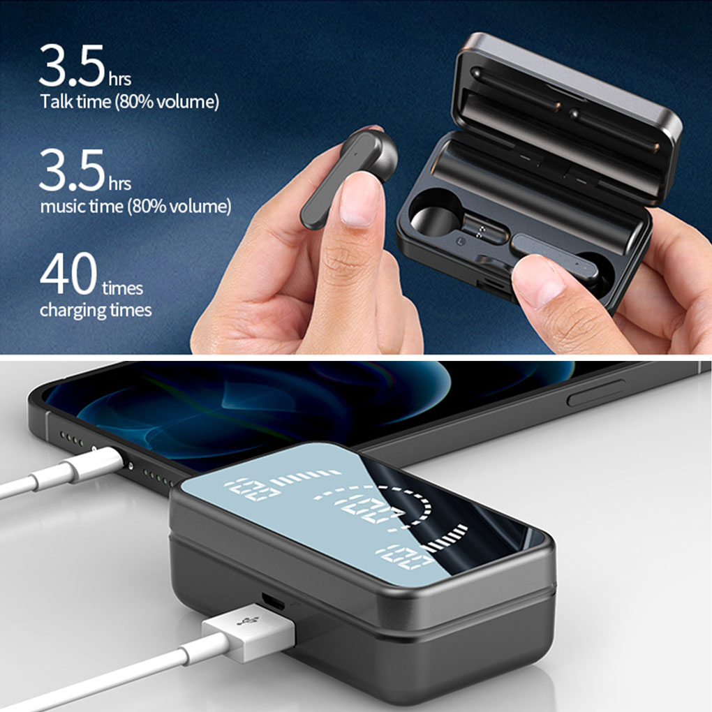 S20 Wireless Bluetooth 5.2 Sport Earbuds | Super Long Standby, LED, Mic & NFC | In-Ear Stereo Headset