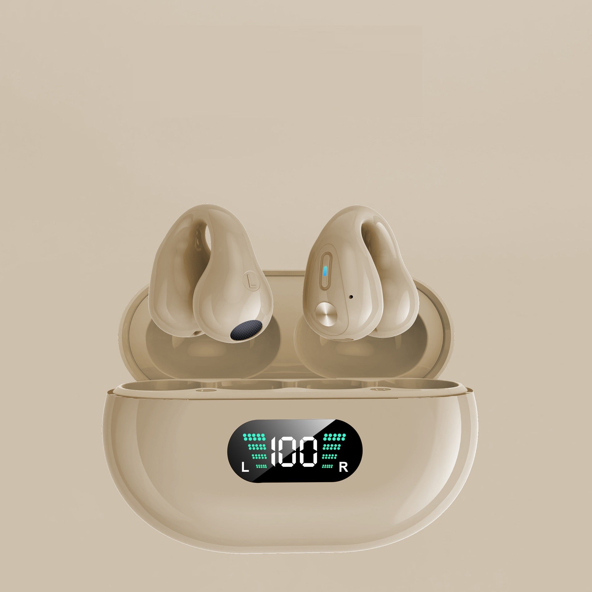 Q80 Bone Conduction Bluetooth 5.3 Ear Clip Headset | Noise Reduction, Voice Control & Multipoint | Open-Ear Stereo