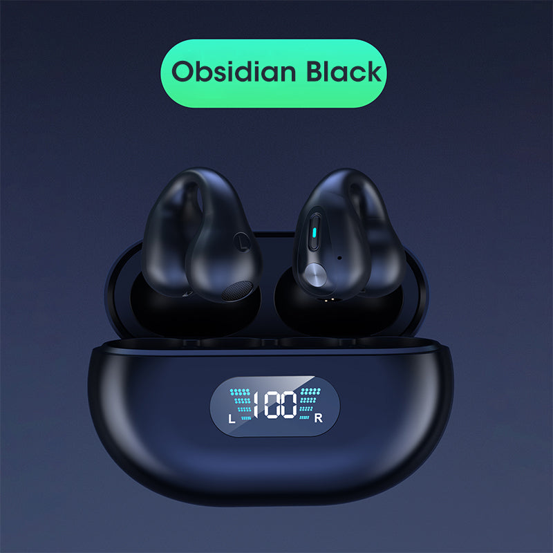 Q80 Bone Conduction Bluetooth 5.3 Ear Clip Headset | Noise Reduction, Voice Control & Multipoint | Open-Ear Stereo