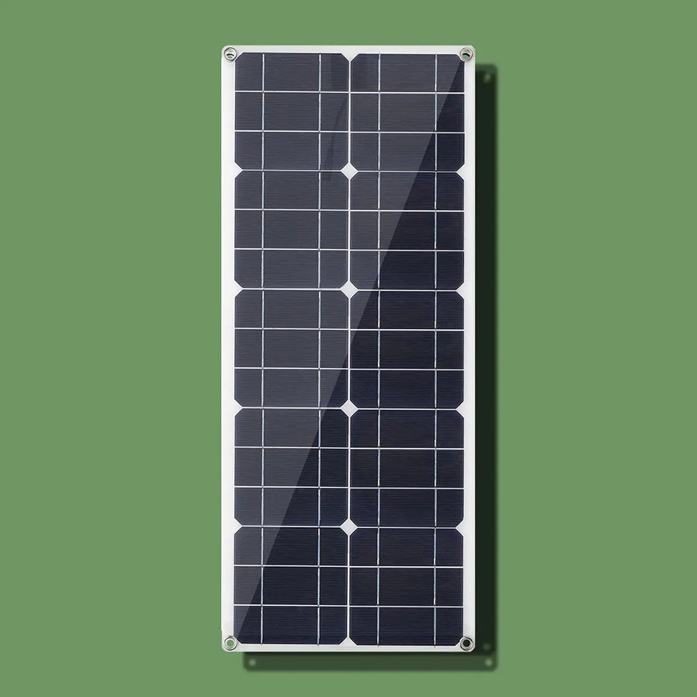 30W 18V Semi-flexible Solar Panel Outdoor Solar Charging Panel USB Phone Charger