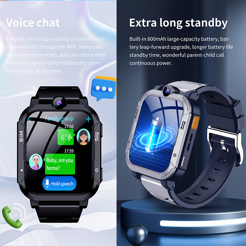 4G Kids Smartwatch | GPS Tracker, Video Call, Touch Screen & 26 Educational Games | Waterproof for Boys & Girls