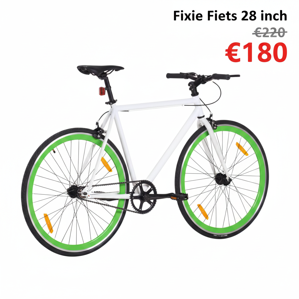Fixie Fiets - Wit Groen