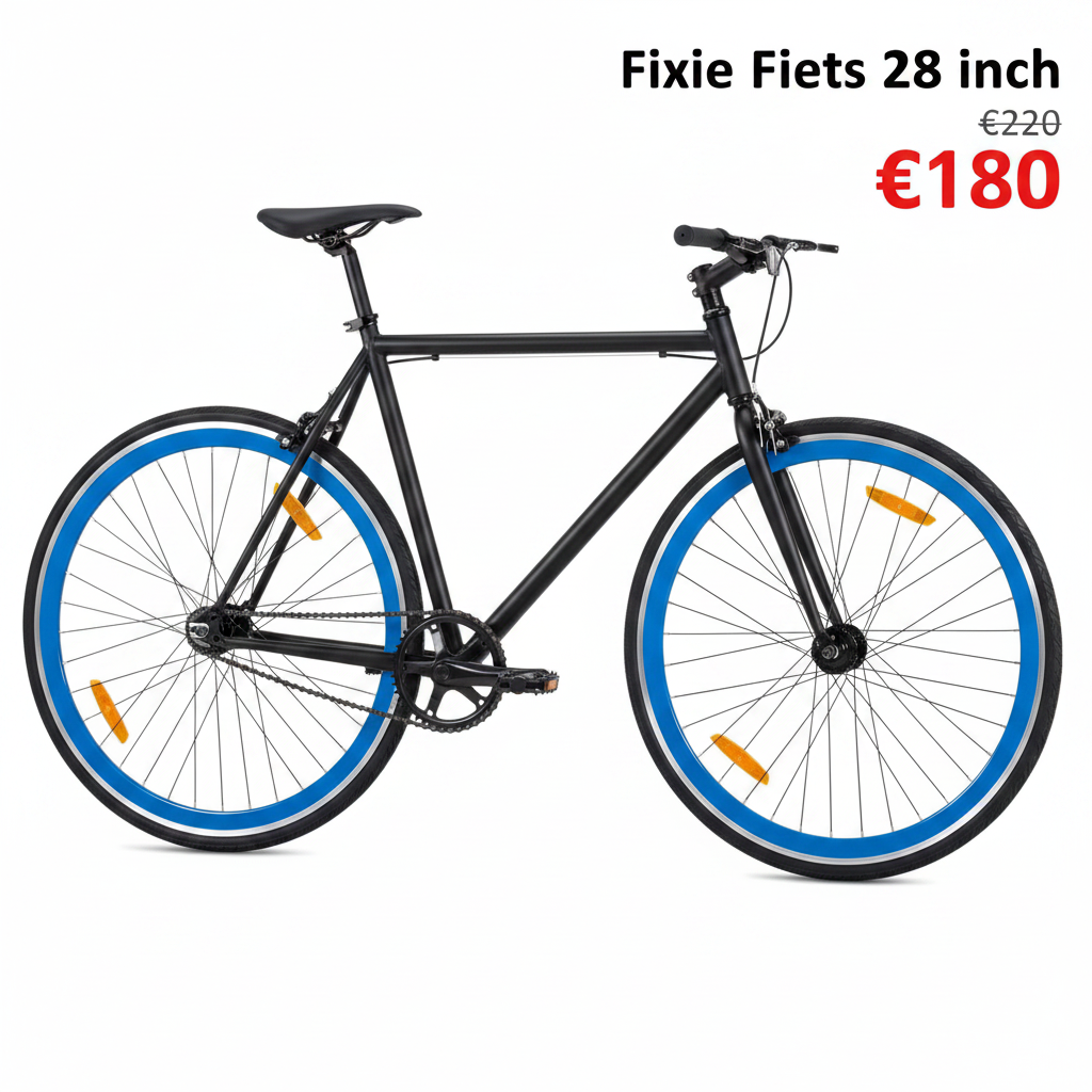 Fixie Fiets - Zwart Blauw
