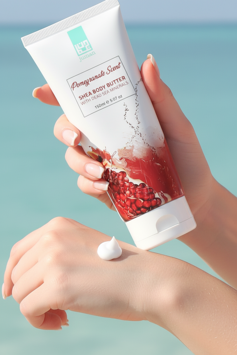 Juman Pomegranate Body Butter - Hand Application