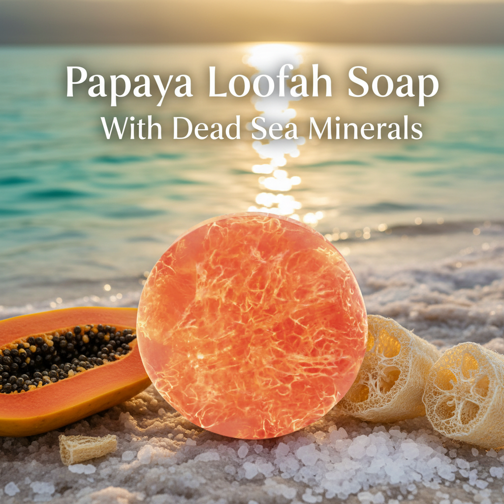 Papaya Loofah Soap - Dead Sea Text
