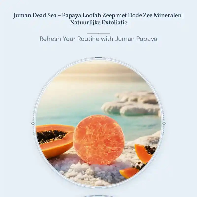 Juman Dead Sea &ndash; Papaya Loofah Zeep met Dode Zee Mineralen | Natuurlijke Exfoliatie by@Outfy
