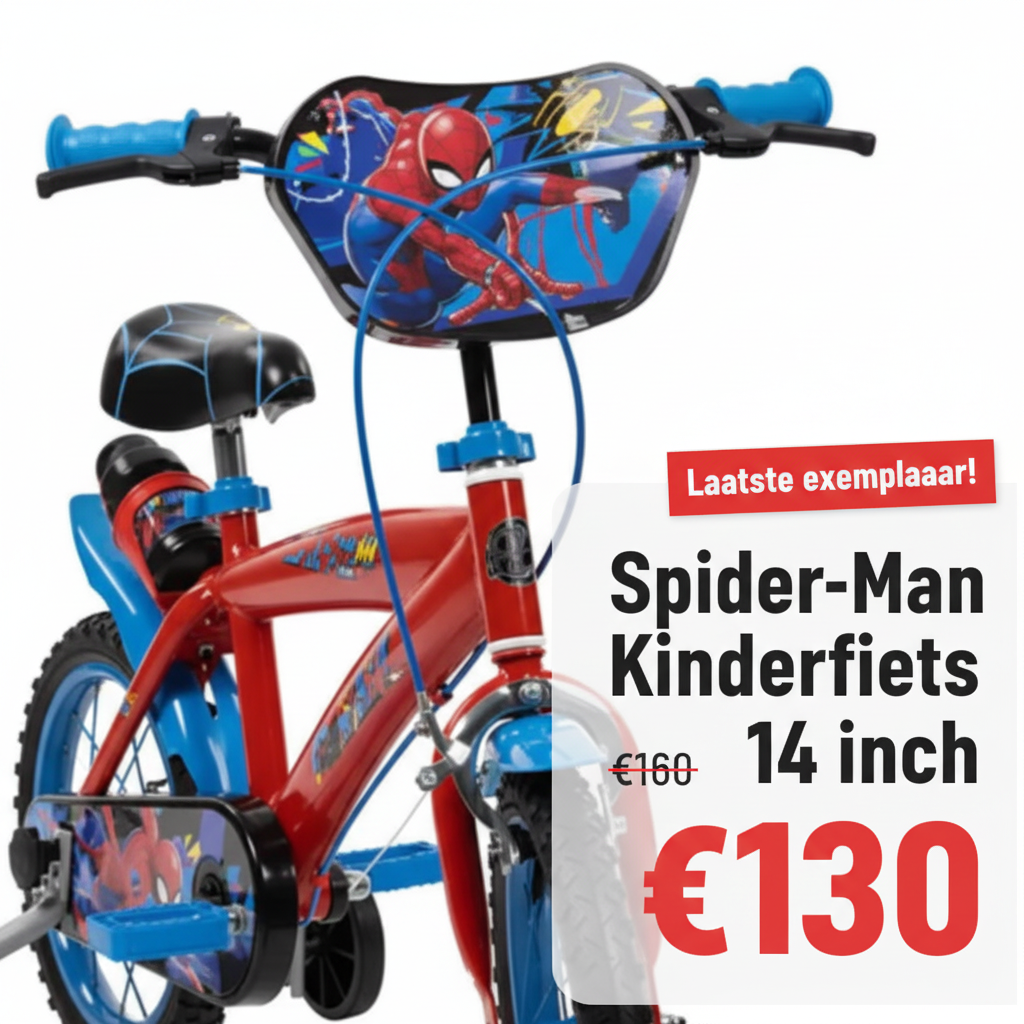 Spider-Man Kinderfiets - Front Close-up